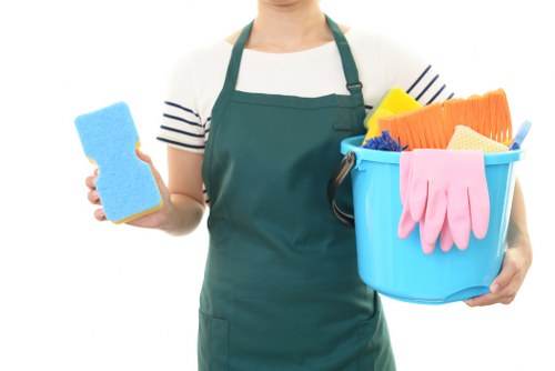 Office cleaning service for a Kensington workplace entrance in W8