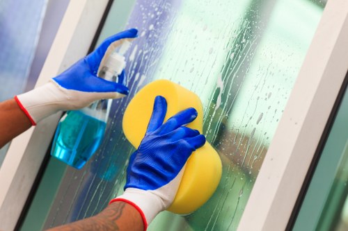 Oven door and tray cleaning in a W8 property