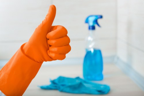 Upholstery cleaner working in a Kensington-style property in W8