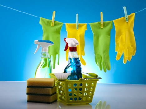 Post-construction cleaning preparation in a local W8 property