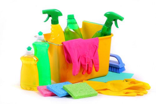 Cleaning team using PPE during a risk-aware service